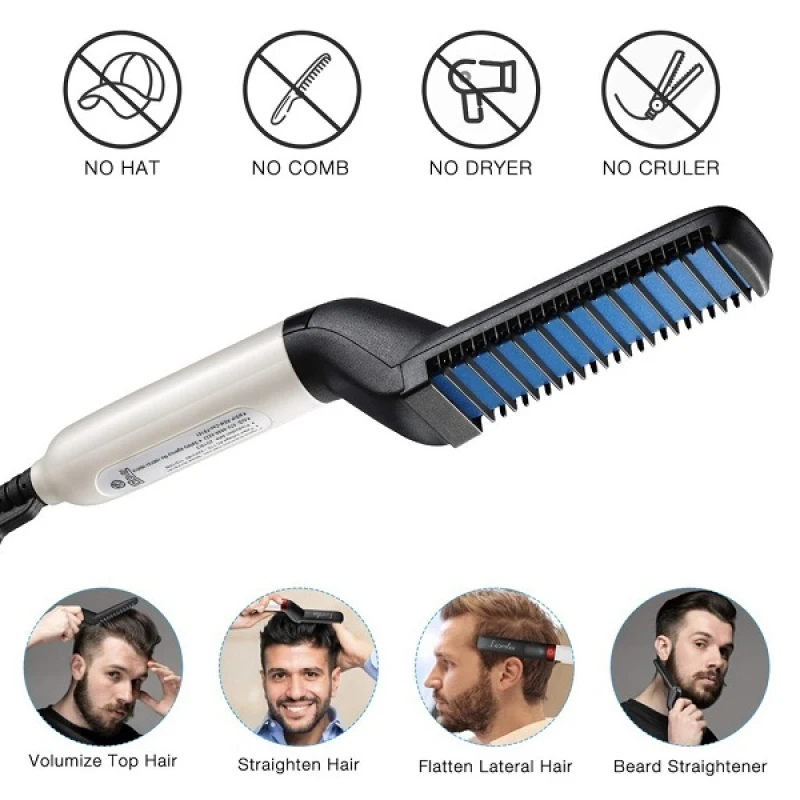 Comb Men Beard And Hair Quick Straightener - Hair Straightener