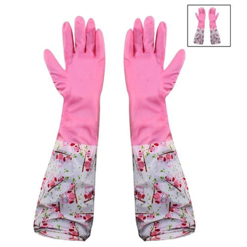 High Quality Full Hand Printed Dish Washing Gloves (Multicolor)