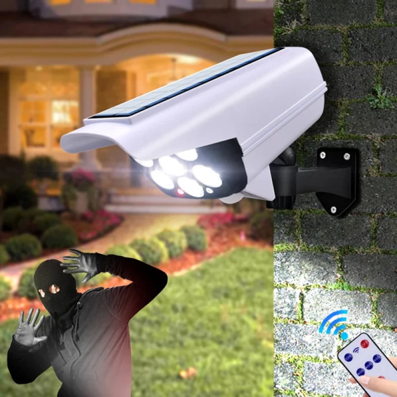Remote control 77 LED solar motion sensor lamp