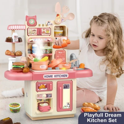 Dream Kitchen Stove With Light & Music IC Water Outlet Spray Cooking Playset