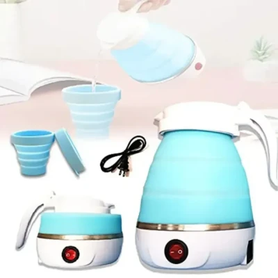 Electric Travelling Folding Kettle Silicone Foldable Water Kettles Compression Leak Proof Portable Mini Kettle secondary