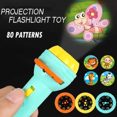 Mini Projector Torch Kids Flashlight Story book Educational Light-up Toys