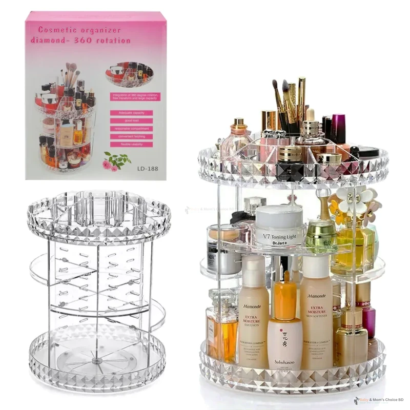 Super 360° Acrylic Makeup & Cosmetics Organizer
