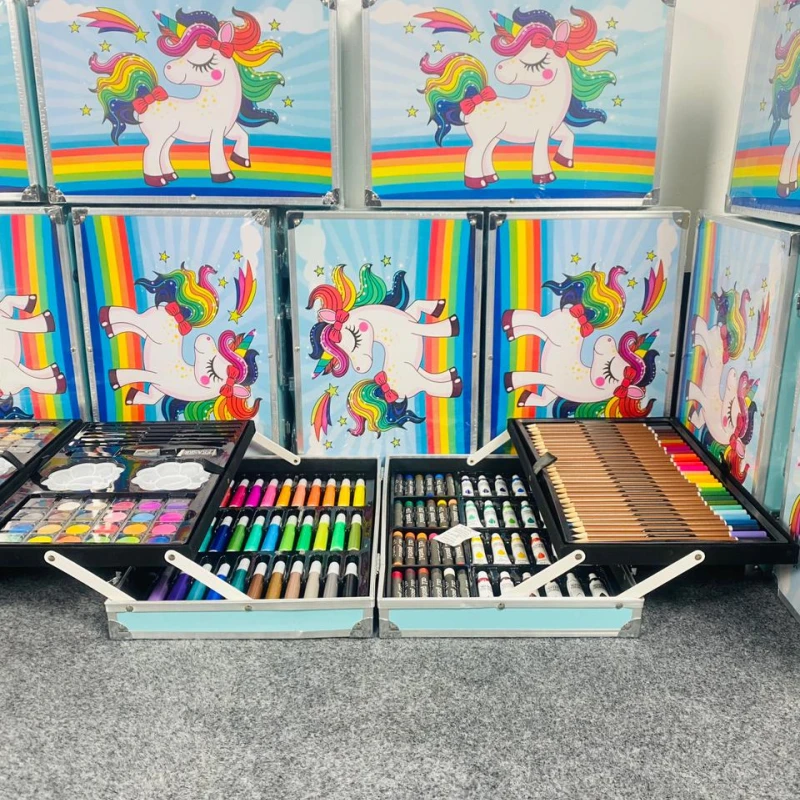 145 pieces of aluminum box Unicorn painting set