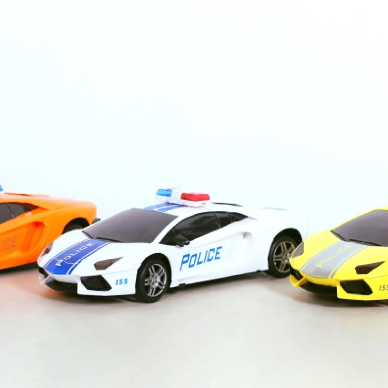 Remote Control Rechargeable 3D Musical RC Police Car for Kids - Multicolor
