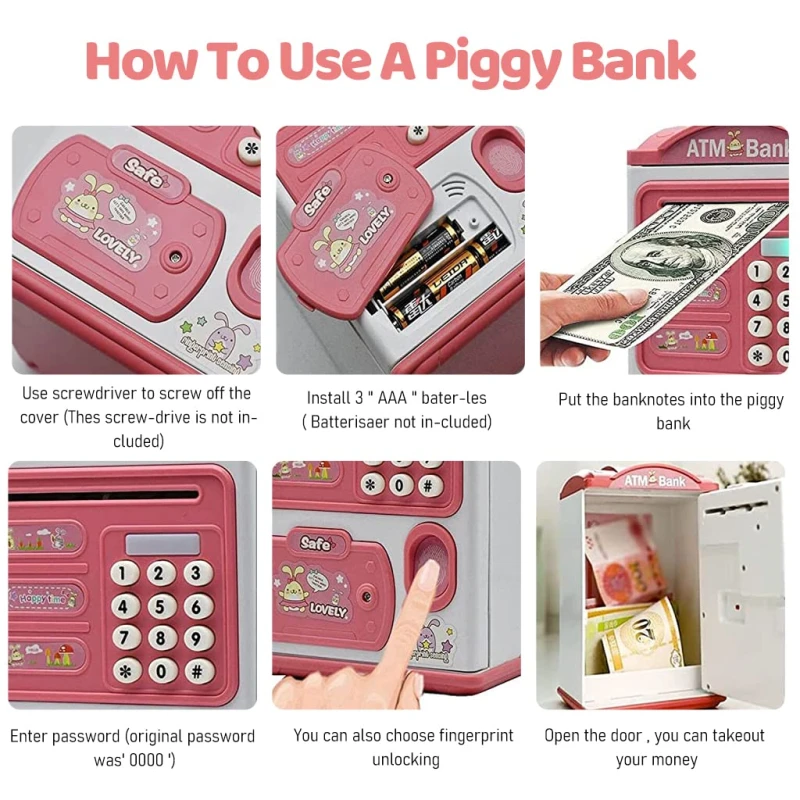 Savings Box Bank Fingerprint Music Children's Toy Gift Box