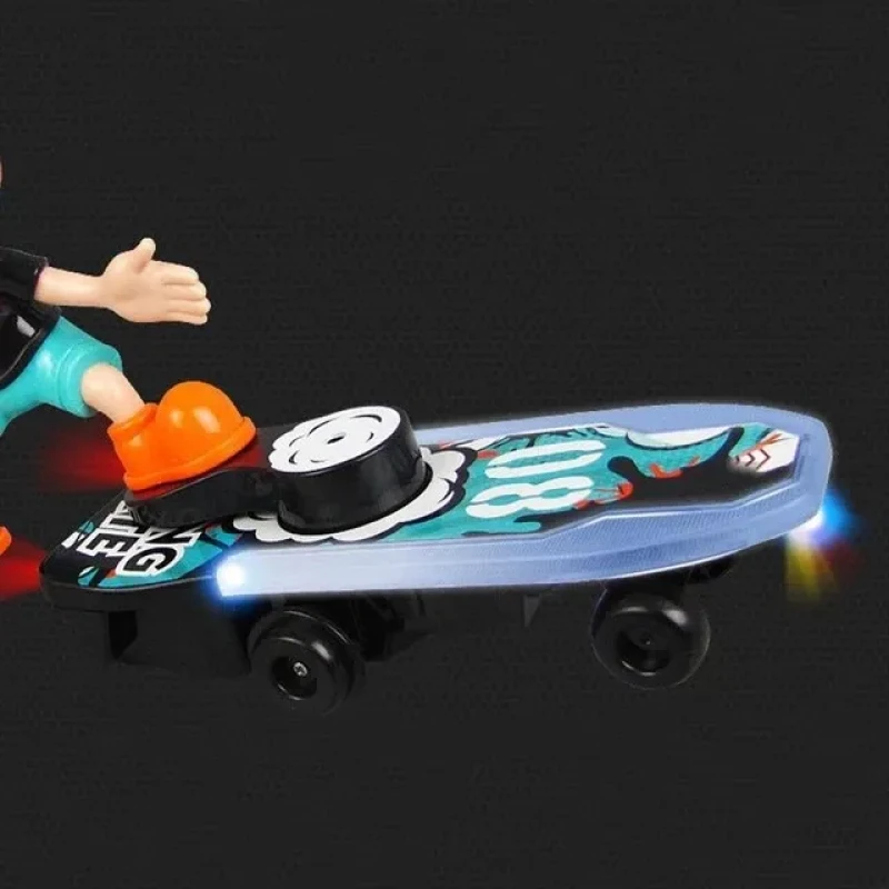 Stunt Boy 360 Degree Rotation Skateboard Multicolor Music & Lights Toys for Kids