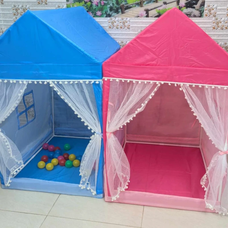 Castle tent house Large Playhouse multicolor - With 25 ball