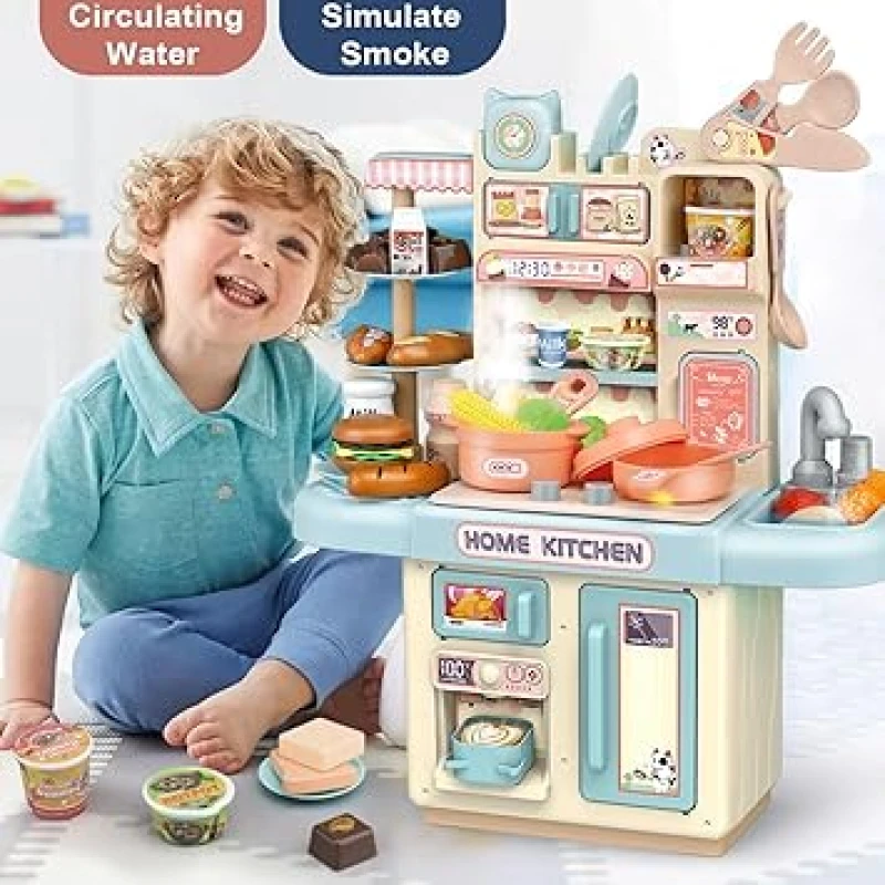 Dream Kitchen Stove With Light & Music IC Water Outlet Spray Cooking Playset