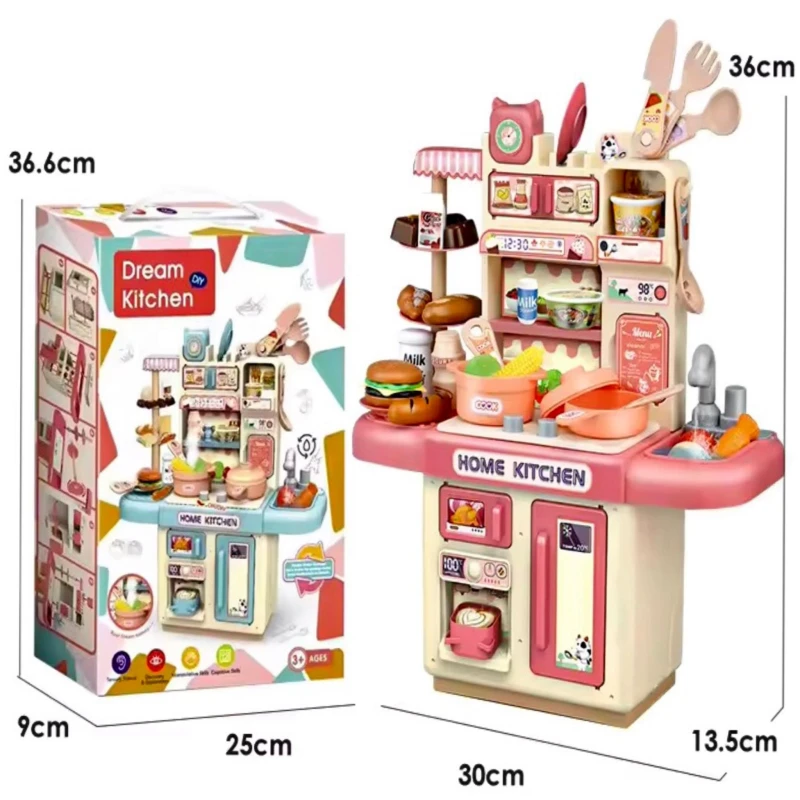 Dream Kitchen Stove With Light & Music IC Water Outlet Spray Cooking Playset