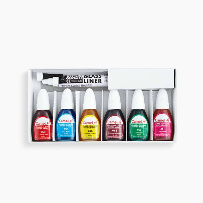 Camel Glass Colours Water Based (6pc x 10ml)