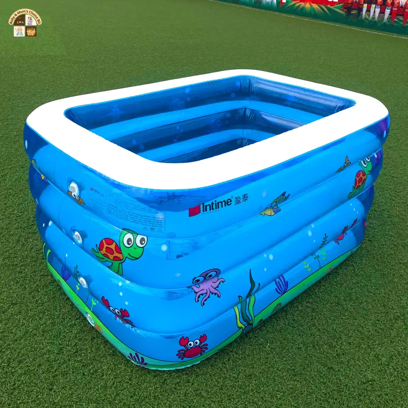 Intime 4 Layer Swimming Pool with Neck ring,Electric pumper,Colorfull Balls
