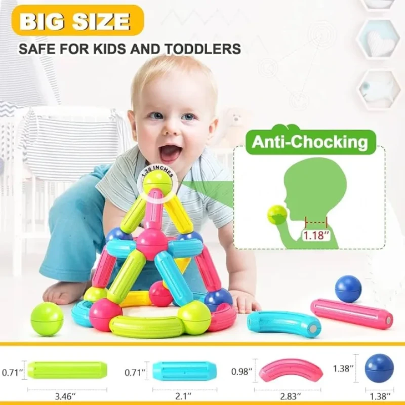 Magnetic Stick Building Blocks Early Learning Toys for kids
