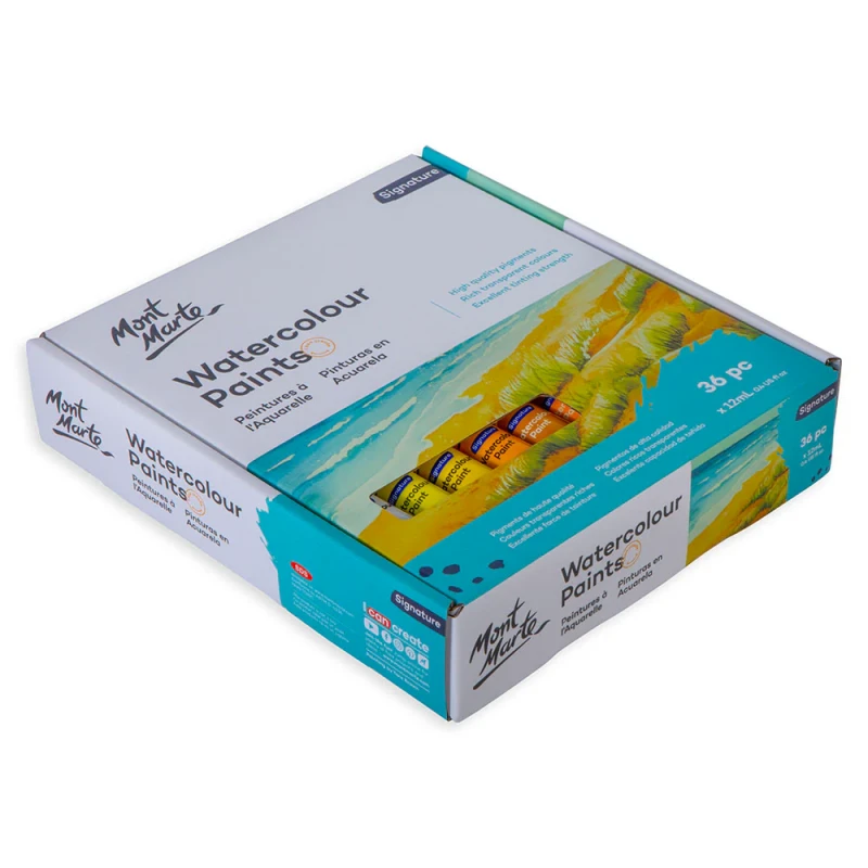 Mont Marte Watercolour Paint Set 36pc x 12ml