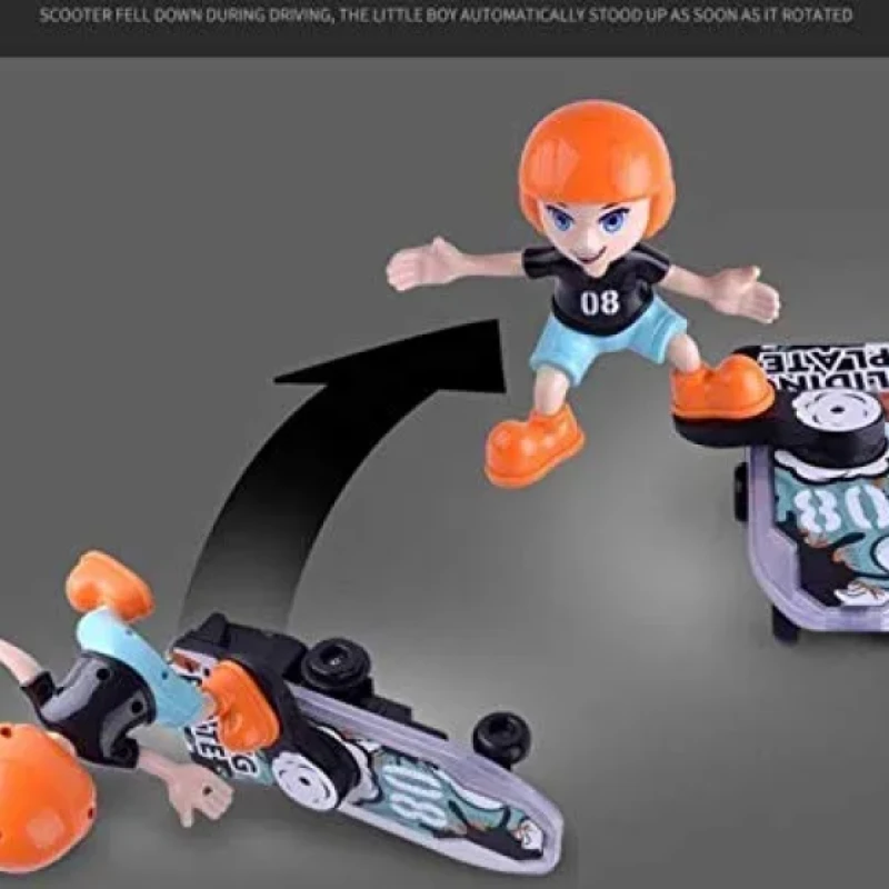 Stunt Boy 360 Degree Rotation Skateboard Multicolor Music & Lights Toys for Kids