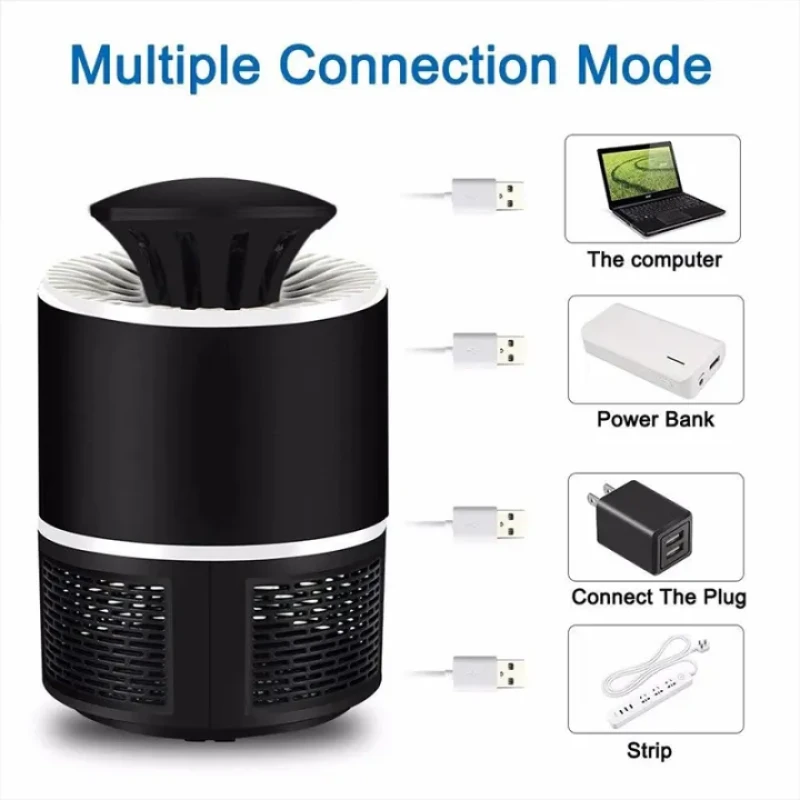USB Electronics Mosquito Killer Trap Moth Fly Wasp LED Night Light Lamp